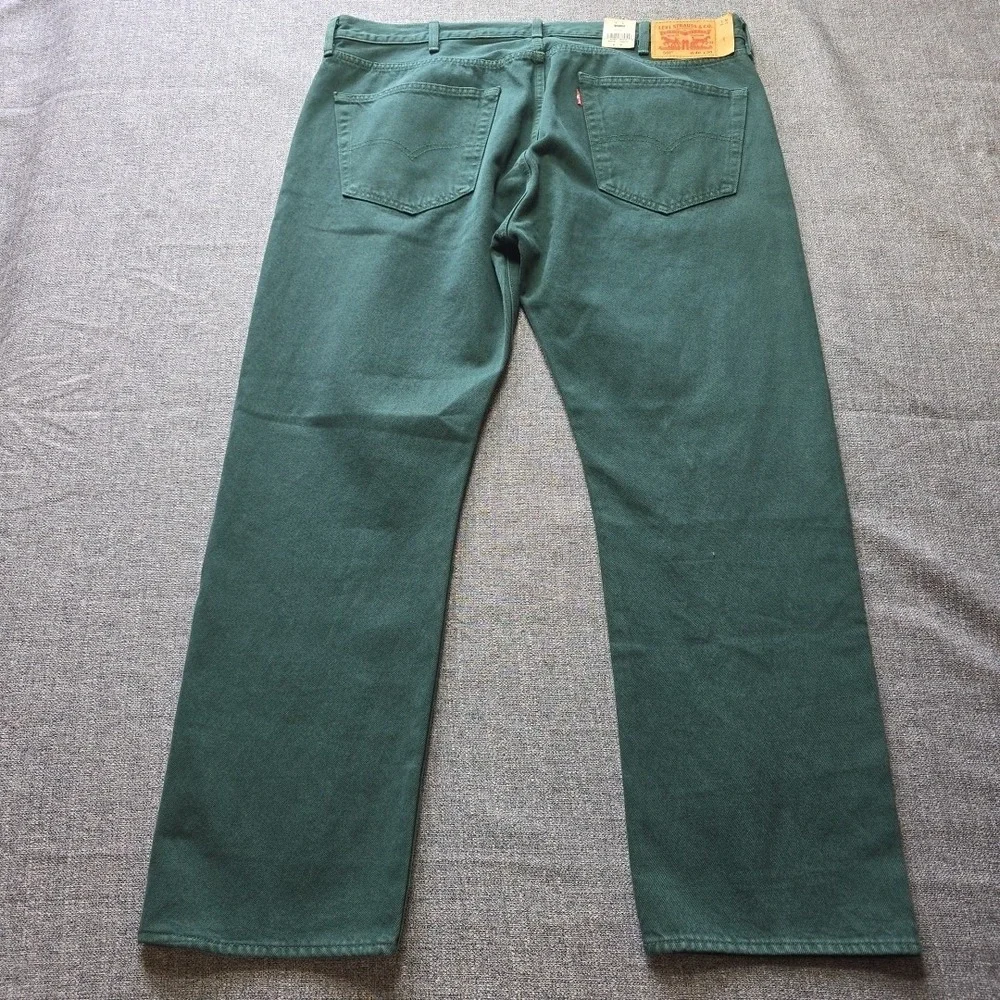 Levis 501 Original Fit Jeans Green 40x30 Straight Leg Button Fly Mens NWT